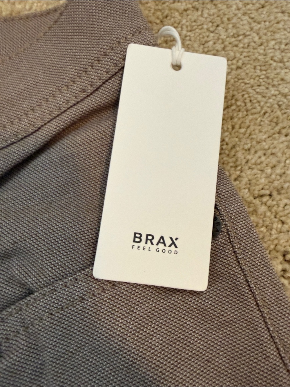 Men's Brown Stretch Slim Fit Pants - Picture 2 of 7